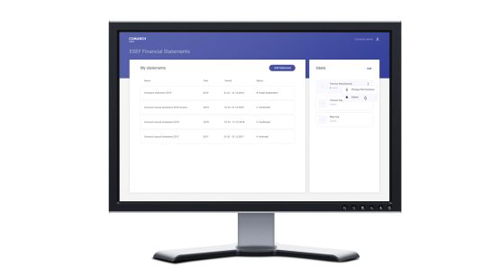 List of financial statments with statuses